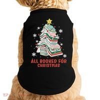 Book Tree Christmas Reading All Booked For Christmas  Doggie Tank thumb 0