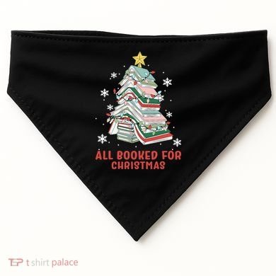 Book Tree Christmas Reading All Booked For Christmas  USA-Made Doggie Bandana