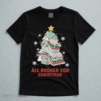 Book Tree Christmas Reading All Booked For Christmas  T-Shirt thumb 5