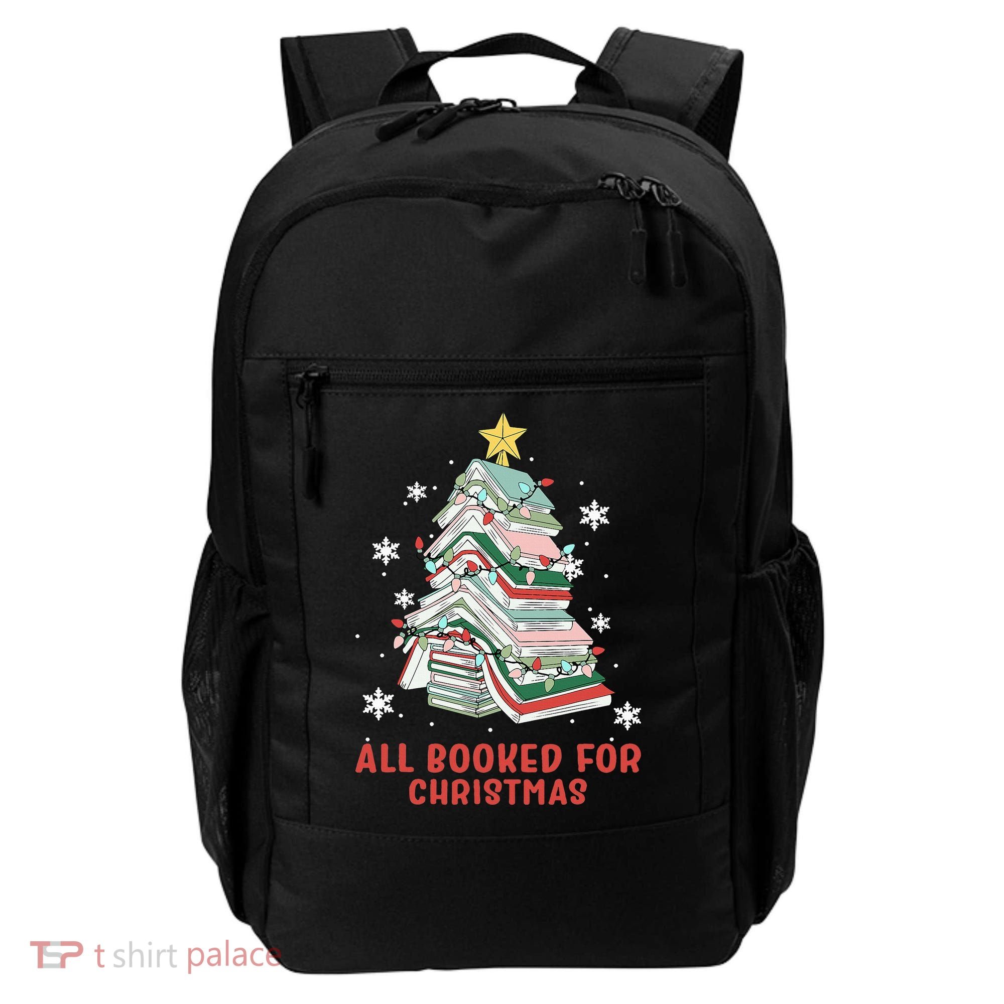 Book Tree Christmas Reading All Booked For Christmas  Backpack