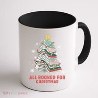 Book Tree Christmas Reading All Booked For Christmas  Coffee Mug thumb 1