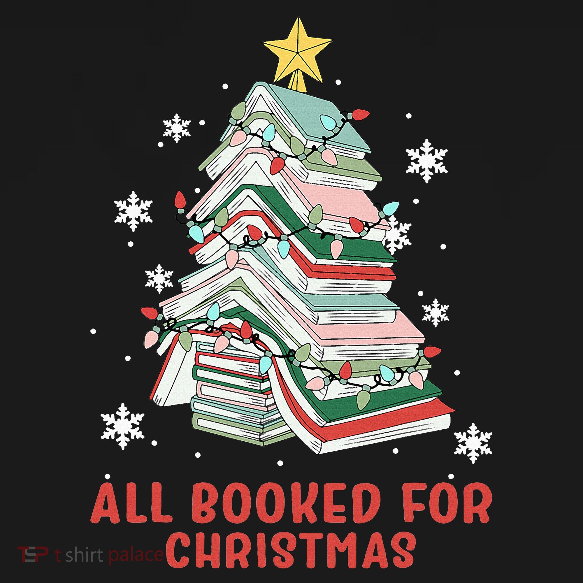 Book Tree Christmas Reading All Booked For Christmas  Coaster