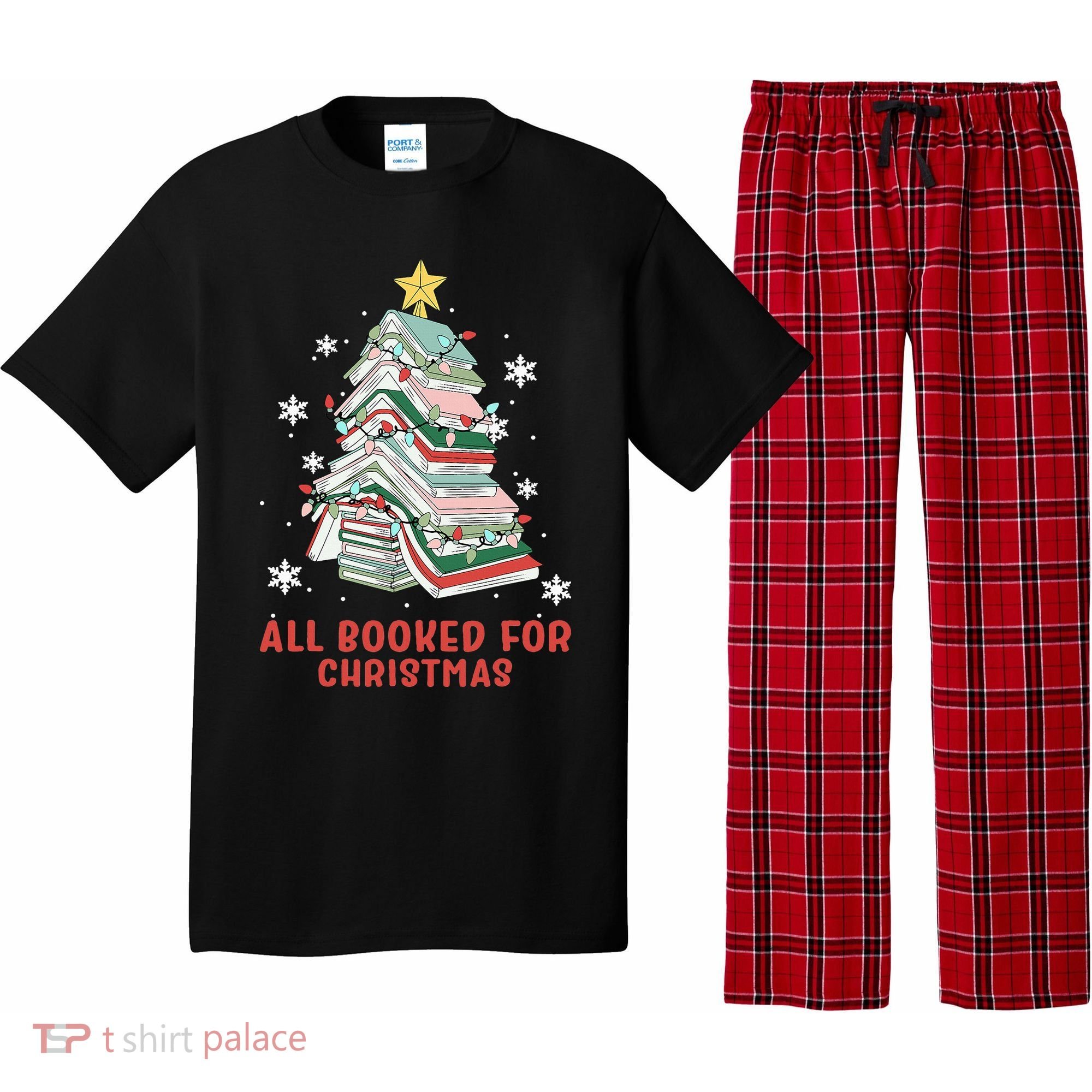 Book Tree Christmas Reading All Booked For Christmas  Pajama Set