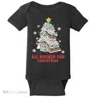 Book Tree Christmas Reading All Booked For Christmas  Baby Bodysuit thumb 0