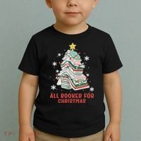Book Tree Christmas Reading All Booked For Christmas  Toddler T-Shirt thumb 2