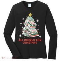 Book Tree Christmas Reading All Booked For Christmas  Women's Long Sleeve Shirt thumb 0