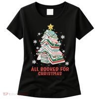 Book Tree Christmas Reading All Booked For Christmas  Women's T-Shirt thumb 0