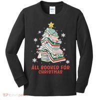Book Tree Christmas Reading All Booked For Christmas  Kids Long Sleeve Shirt thumb 0