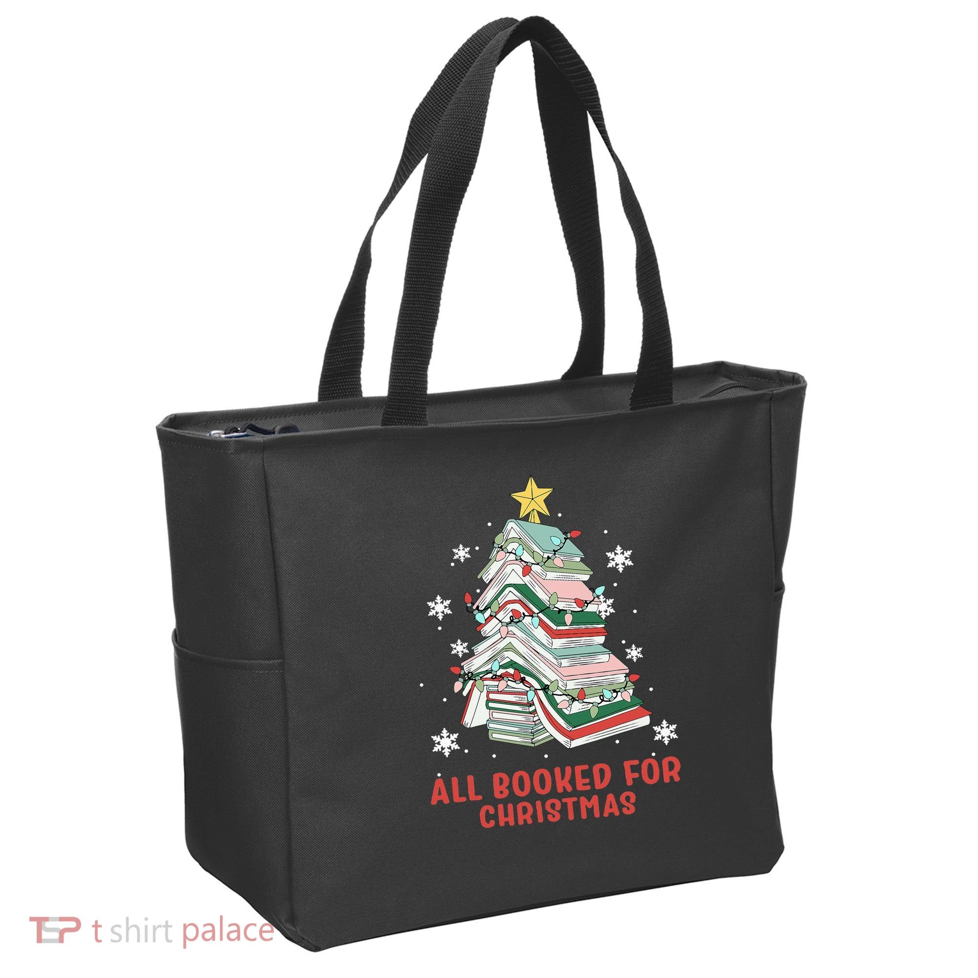 Book Tree Christmas Reading All Booked For Christmas  Tote Bag