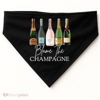 Blame The Champagne, Champagne Bottles Day Drinking Mimosa USA-Made Doggie Bandana thumb 0