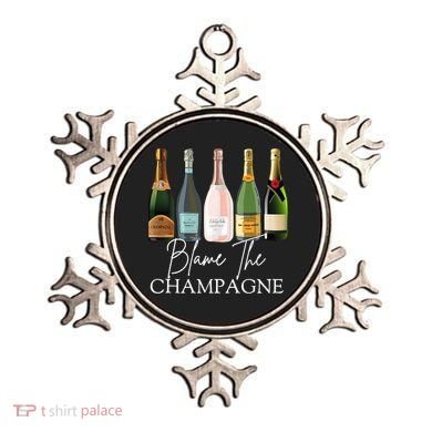 Blame The Champagne, Champagne Bottles Day Drinking Mimosa Ornament