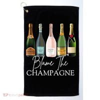 Blame The Champagne, Champagne Bottles Day Drinking Mimosa Golf Towel thumb 0
