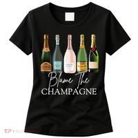 Blame The Champagne, Champagne Bottles Day Drinking Mimosa Women's T-Shirt thumb 0
