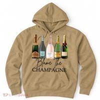 Blame The Champagne, Champagne Bottles Day Drinking Mimosa Hoodie thumb 0