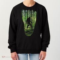 Bigfoot Track Cryptid Believer Forest Nature Woods Outdoors Women's Sweatshirt thumb 0
