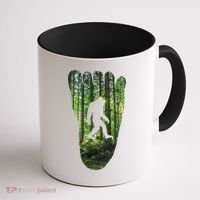 Bigfoot Track Cryptid Believer Forest Nature Woods Outdoors Coffee Mug thumb 1