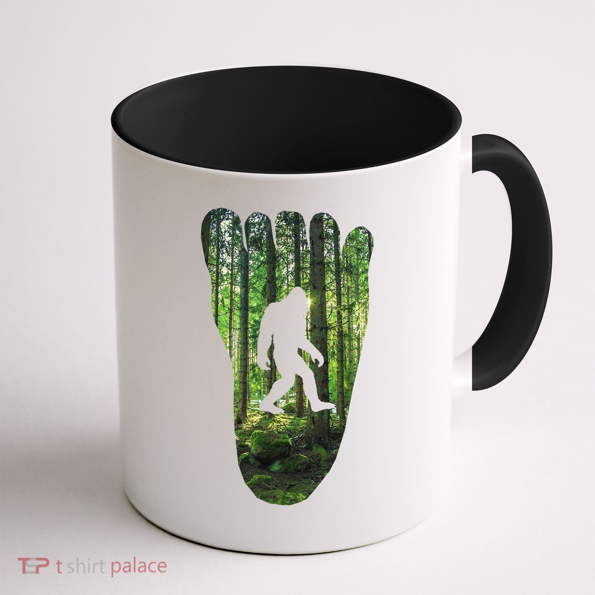 Bigfoot Track Cryptid Believer Forest Nature Woods Outdoors Coffee Mug