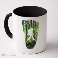 Bigfoot Track Cryptid Believer Forest Nature Woods Outdoors Coffee Mug thumb 0
