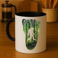 Bigfoot Track Cryptid Believer Forest Nature Woods Outdoors Coffee Mug thumb 4
