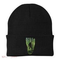 Bigfoot Track Cryptid Believer Forest Nature Woods Outdoors Beanie thumb 0