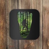 Bigfoot Track Cryptid Believer Forest Nature Woods Outdoors Coaster thumb 0