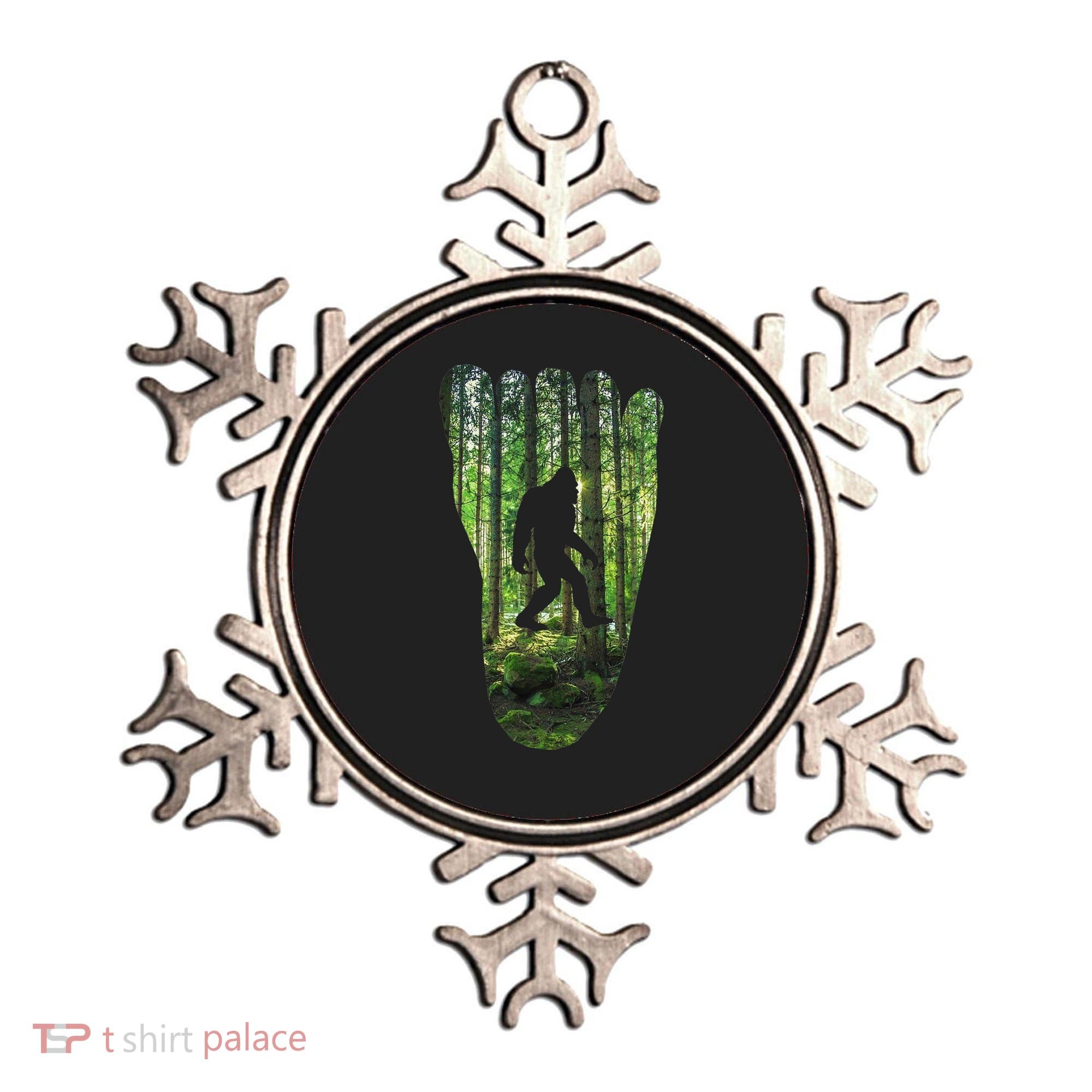 Bigfoot Track Cryptid Believer Forest Nature Woods Outdoors Ornament
