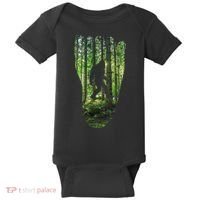 Bigfoot Track Cryptid Believer Forest Nature Woods Outdoors Baby Bodysuit thumb 0