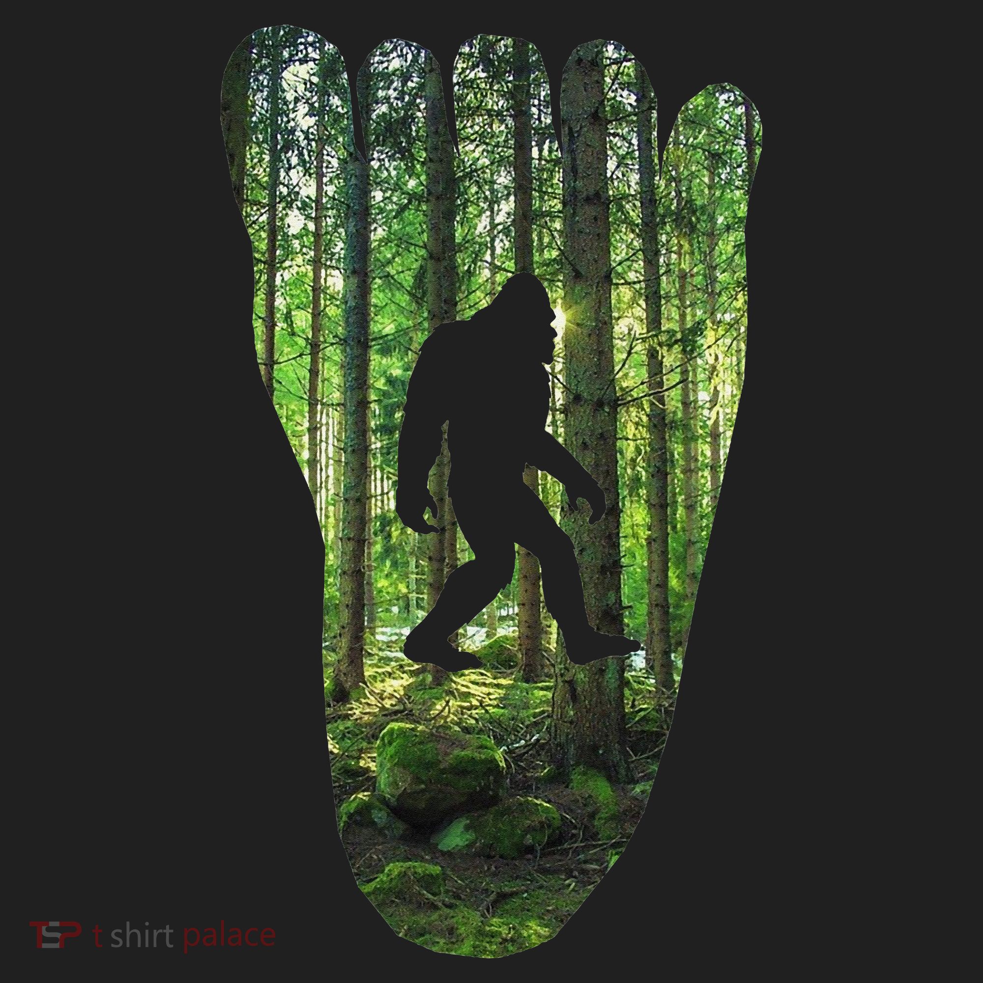 Bigfoot Track Cryptid Believer Forest Nature Woods Outdoors Hat