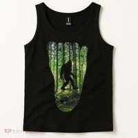 Bigfoot Track Cryptid Believer Forest Nature Woods Outdoors Tank Top thumb 2