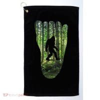 Bigfoot Track Cryptid Believer Forest Nature Woods Outdoors Golf Towel thumb 0