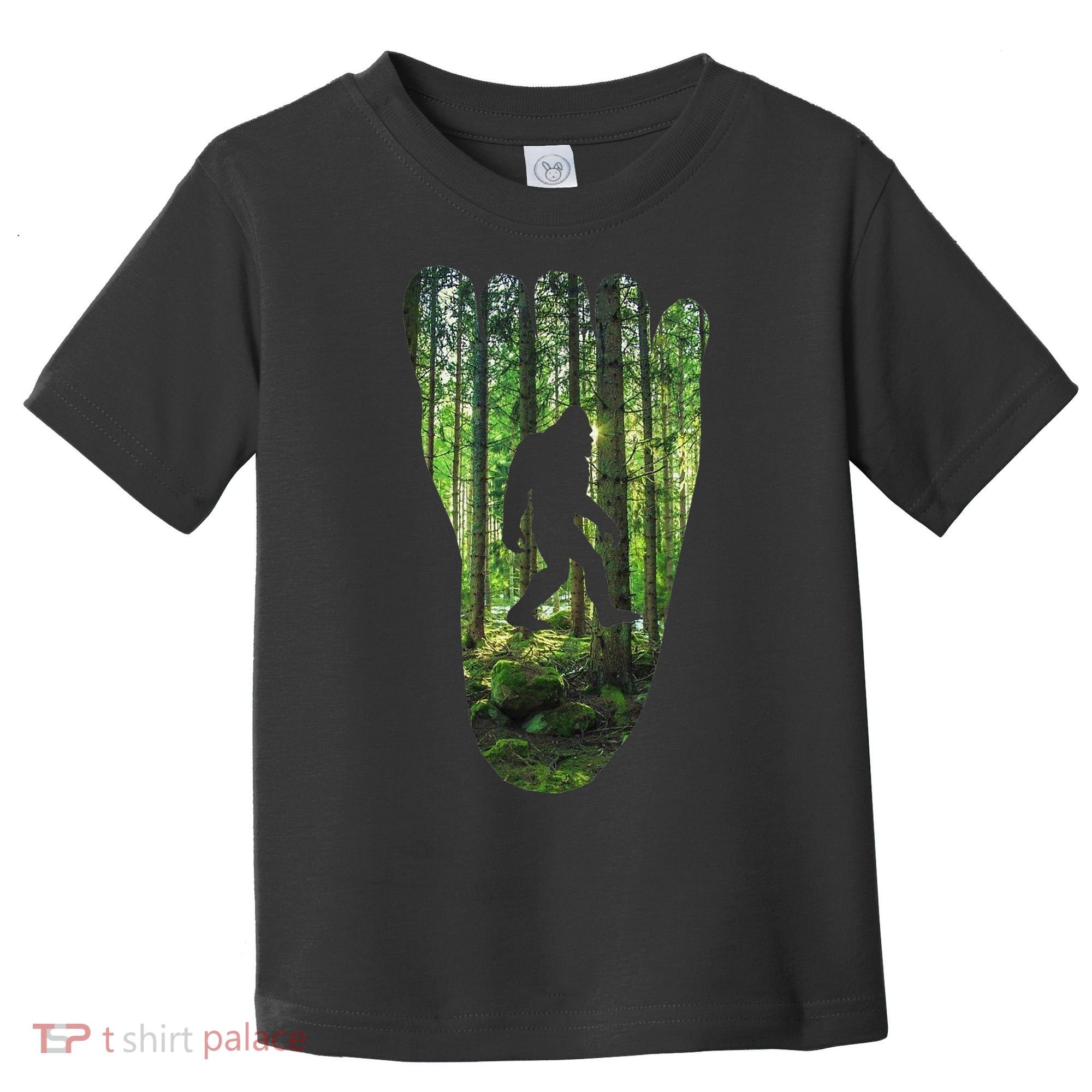 Bigfoot Track Cryptid Believer Forest Nature Woods Outdoors Toddler T-Shirt