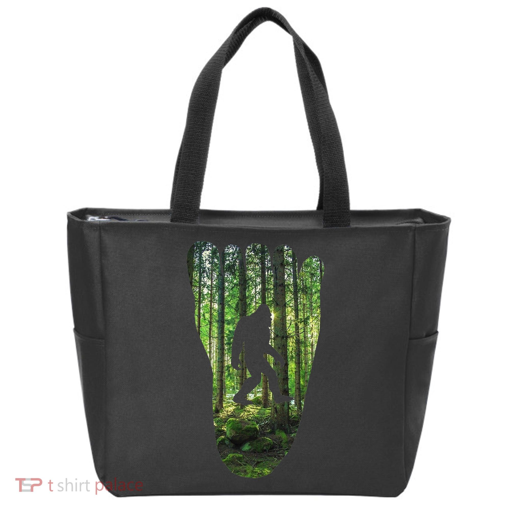 Bigfoot Track Cryptid Believer Forest Nature Woods Outdoors Tote Bag