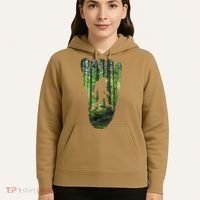 Bigfoot Track Cryptid Believer Forest Nature Woods Outdoors Hoodie thumb 5