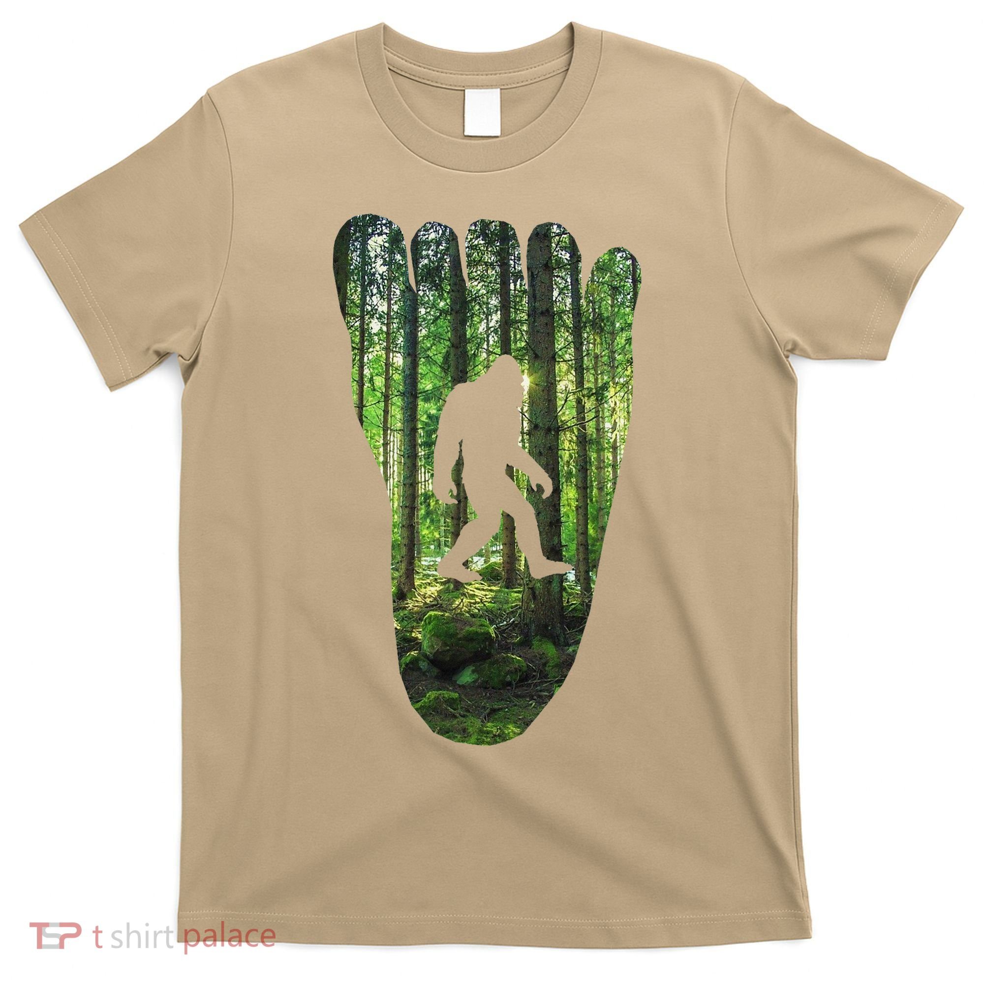 Bigfoot Track Cryptid Believer Forest Nature Woods Outdoors T-Shirt