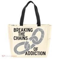 Breaking The Chains Of Addiction Aa Na Clean Sober Recovery Gift Tote Bag thumb 0