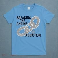 Breaking The Chains Of Addiction Aa Na Clean Sober Recovery Gift T-Shirt thumb 4