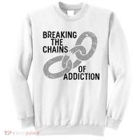 Breaking The Chains Of Addiction Aa Na Clean Sober Recovery Gift Sweatshirt thumb 0