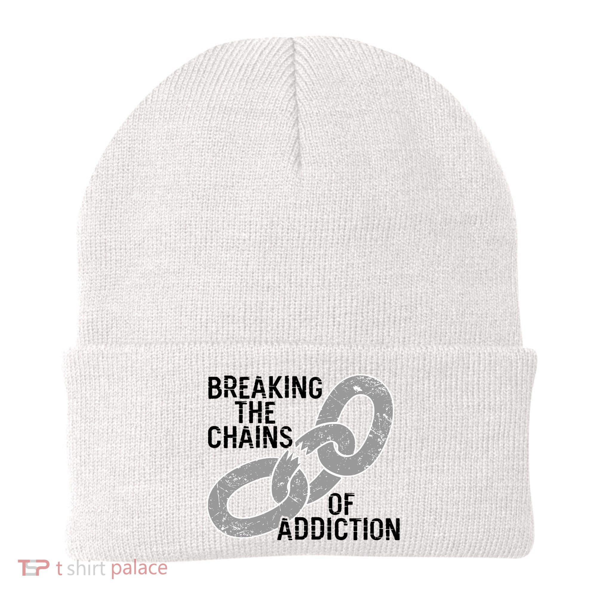Breaking The Chains Of Addiction Aa Na Clean Sober Recovery Gift Beanie