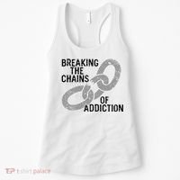 Breaking The Chains Of Addiction Aa Na Clean Sober Recovery Gift Women's Tank Top thumb 0