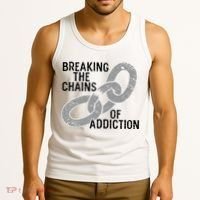 Breaking The Chains Of Addiction Aa Na Clean Sober Recovery Gift Tank Top thumb 3