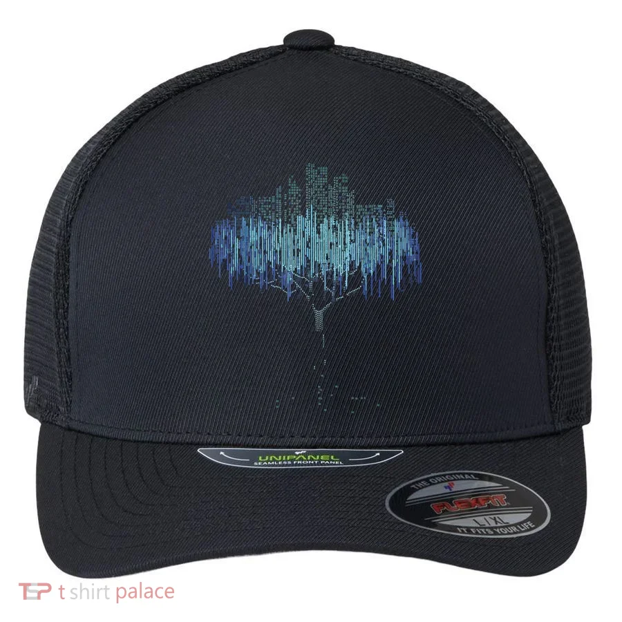Binary Tree Coding Computer Programmer Funny Flexfit Unipanel Trucker Cap