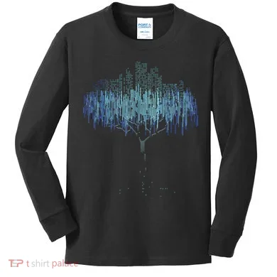 Binary Tree Coding Computer Programmer Funny Kids Long Sleeve Shirt