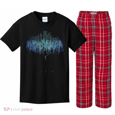 Binary Tree Coding Computer Programmer Funny Kids Plaid Pajama Set