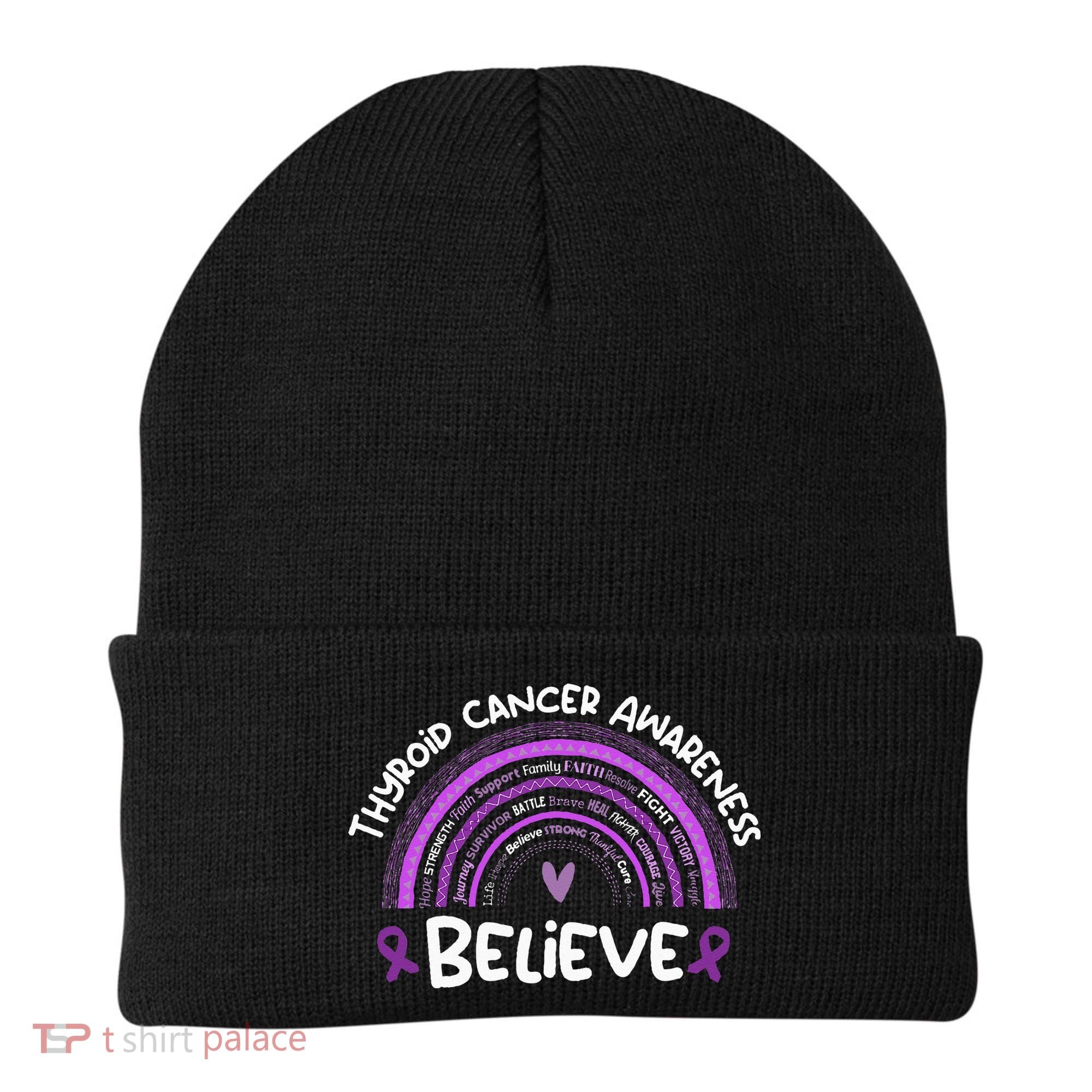 Believe Thyroid Cancer Awareness Month Thyroid Cancer Beanie