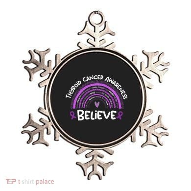 Believe Thyroid Cancer Awareness Month Thyroid Cancer Ornament
