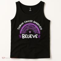 Believe Thyroid Cancer Awareness Month Thyroid Cancer Tank Top thumb 2