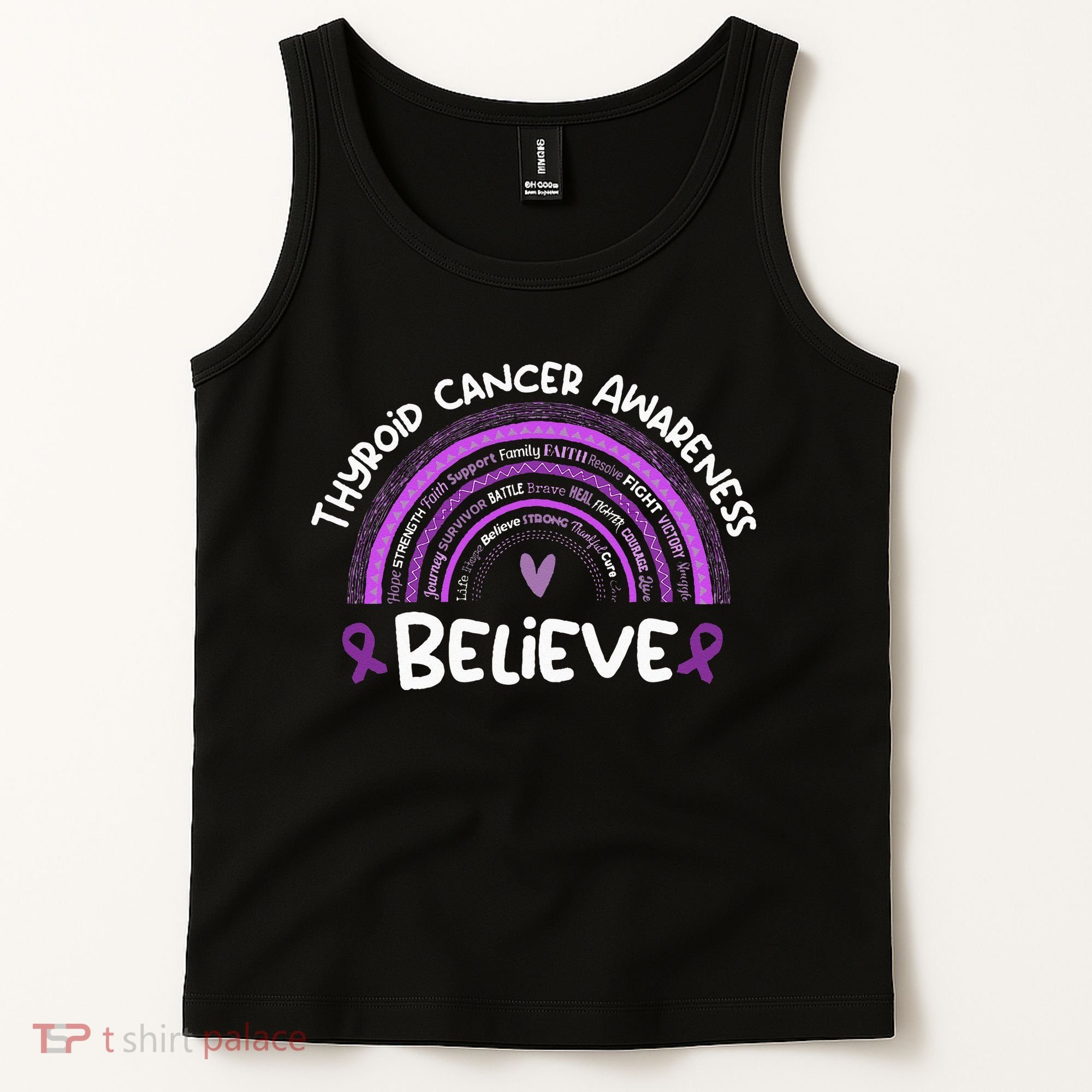 Believe Thyroid Cancer Awareness Month Thyroid Cancer Tank Top