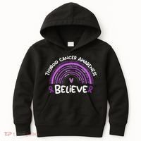 Believe Thyroid Cancer Awareness Month Thyroid Cancer Kids Hoodie thumb 0