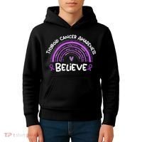 Believe Thyroid Cancer Awareness Month Thyroid Cancer Kids Hoodie thumb 4