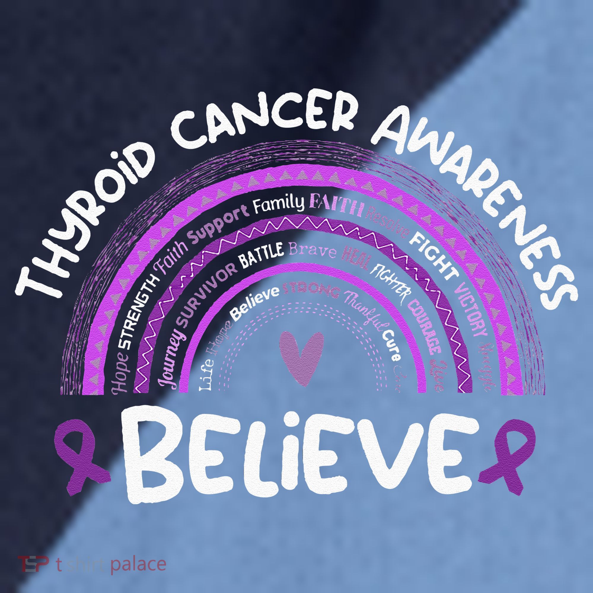 Believe Thyroid Cancer Awareness Month Thyroid Cancer Raglan Baseball Sleeve Shirt